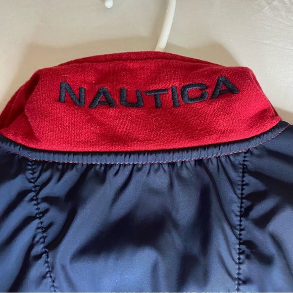 Nautica Sweater Red & Blue 1/4 Zip Pullover Sailing Jacket Preppy Sweater XL - Picture 8 of 10